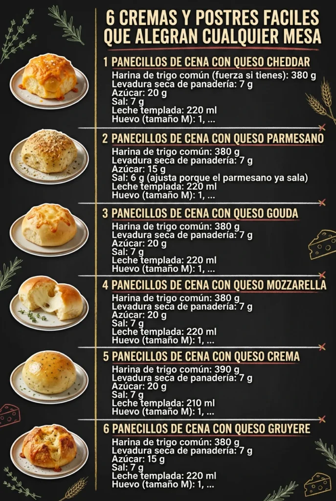 6 Cremas y Postres faciles que alegran cualquier mesa
