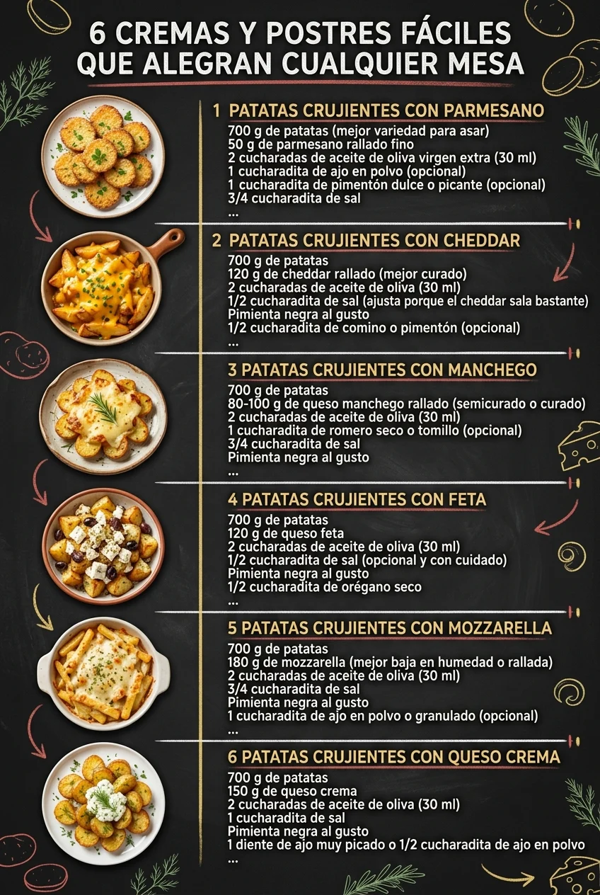 6 Cremas y Postres faciles que alegran cualquier mesa