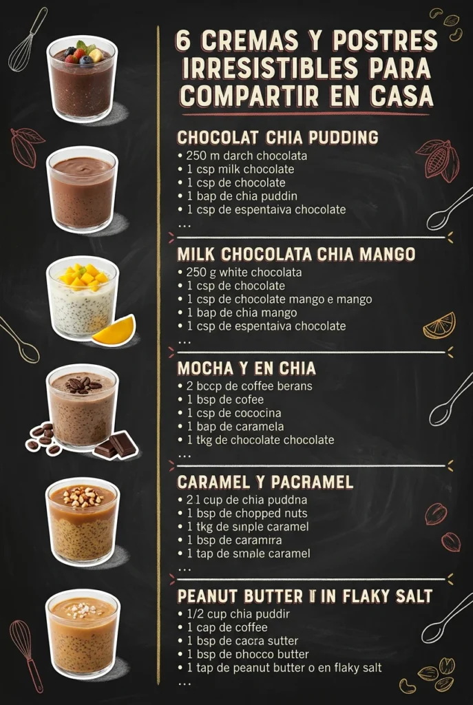 6 Cremas y Postres irresistibles para compartir en casa
