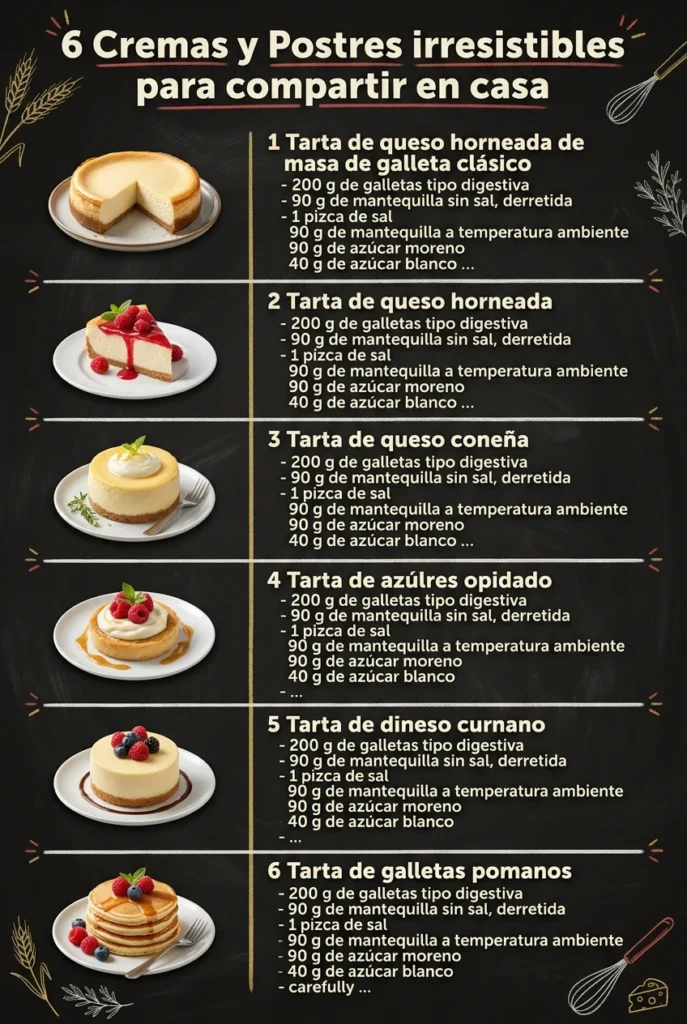 6 Cremas y Postres irresistibles para compartir en casa