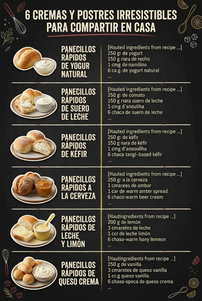 6 Cremas y Postres irresistibles para compartir en casa