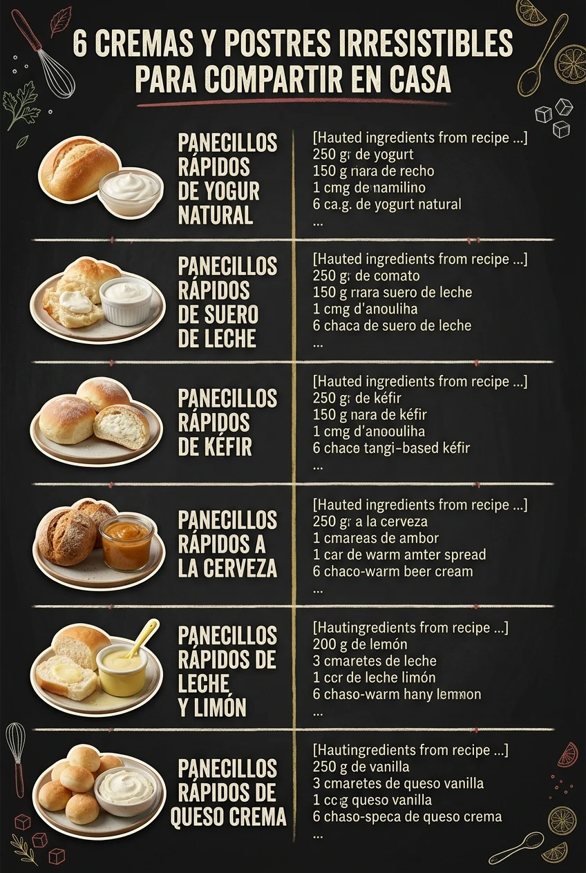 6 Cremas y Postres irresistibles para compartir en casa