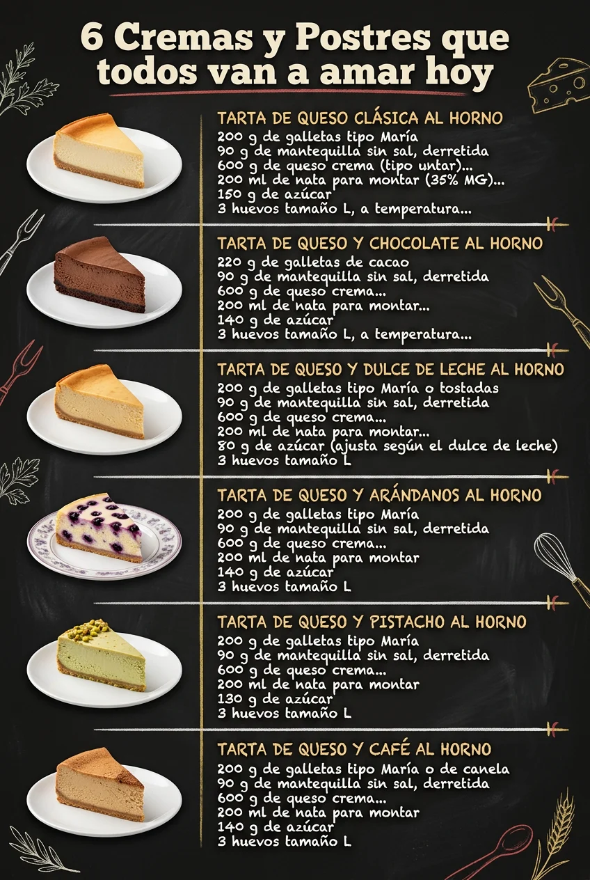 6 Cremas y Postres que todos van a amar hoy