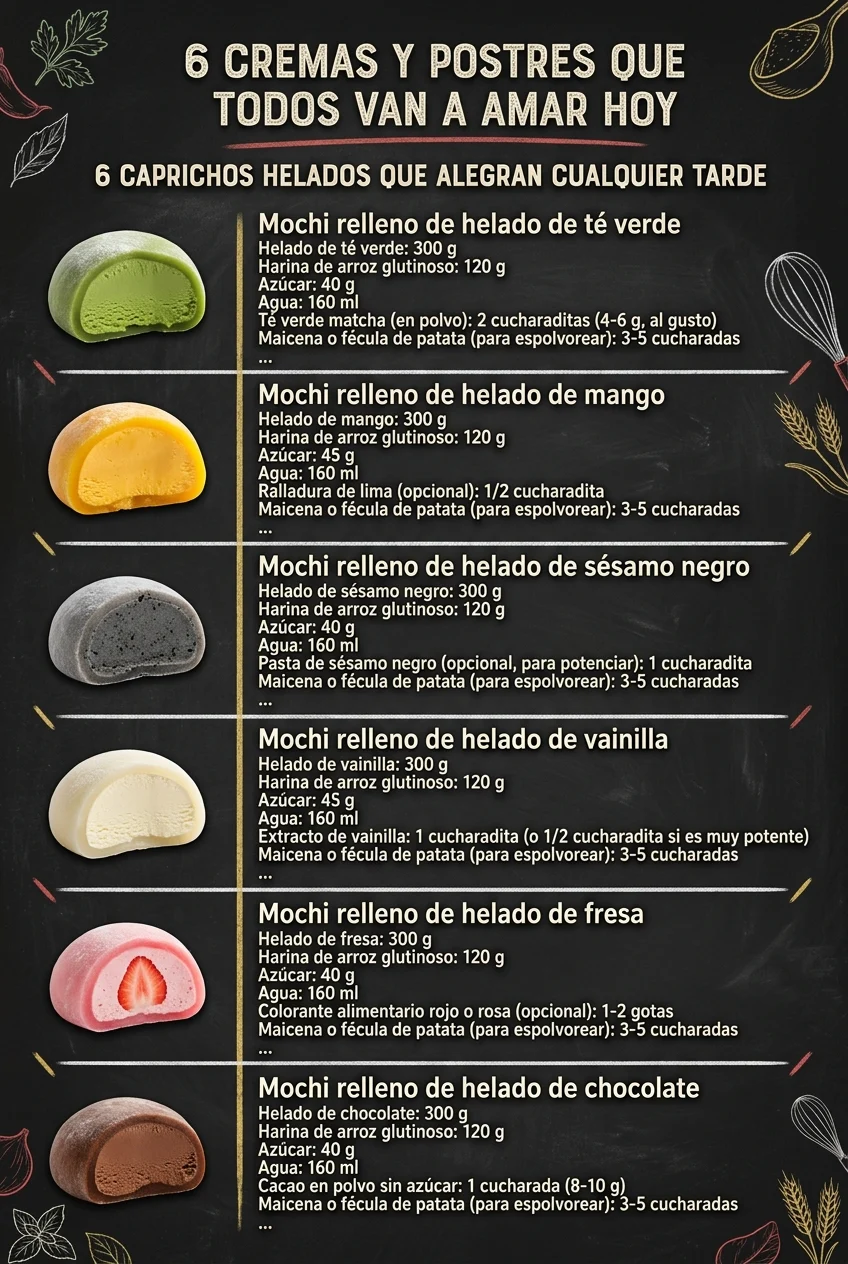6 Cremas y Postres que todos van a amar hoy