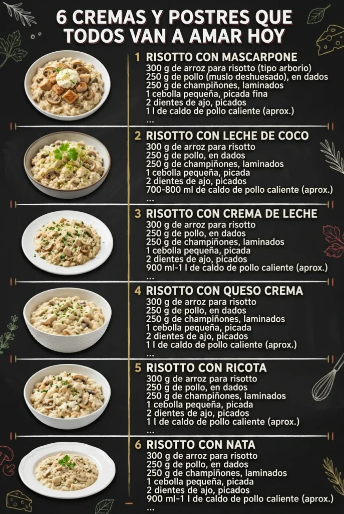 6 Cremas y Postres que todos van a amar hoy
