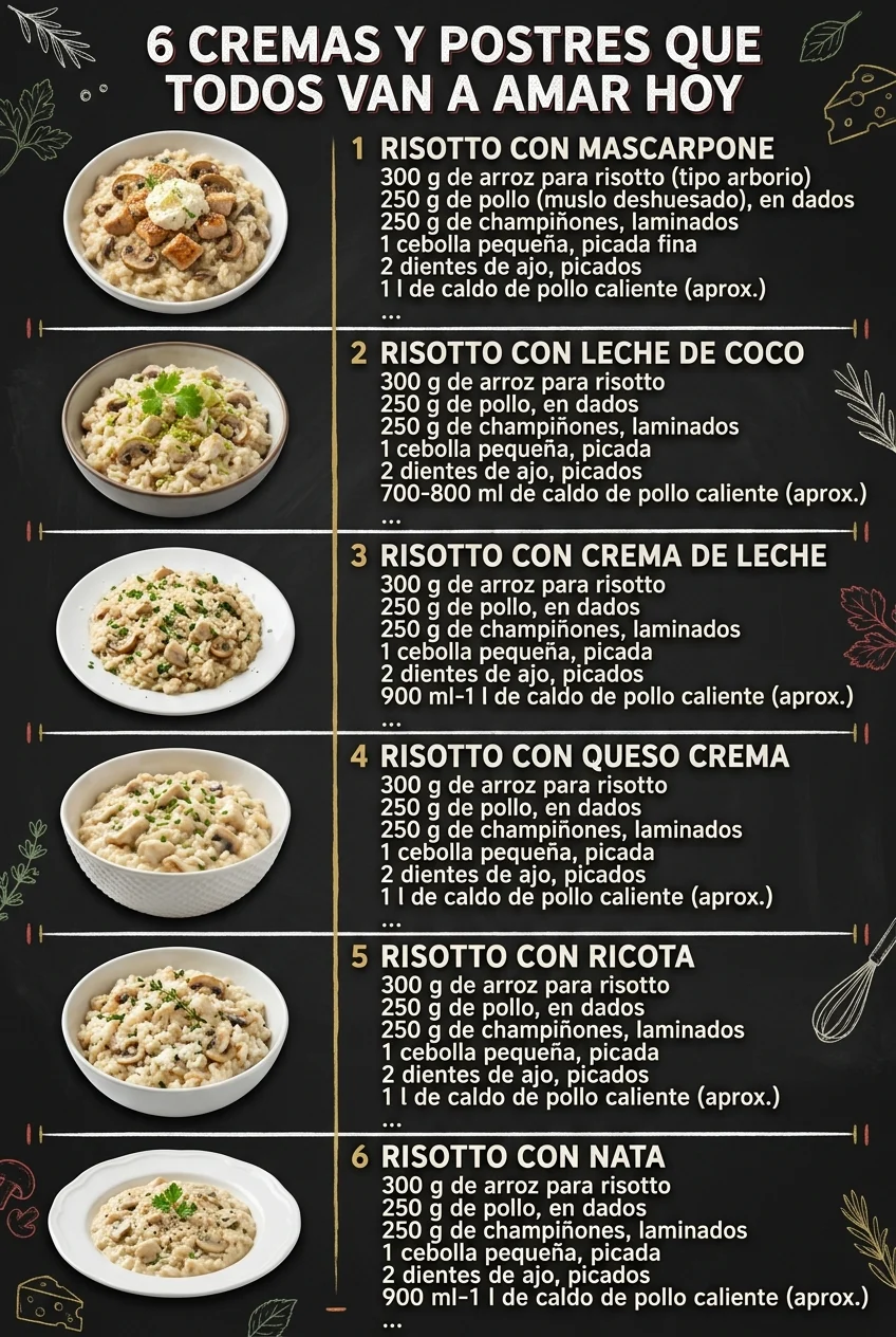 6 Cremas y Postres que todos van a amar hoy