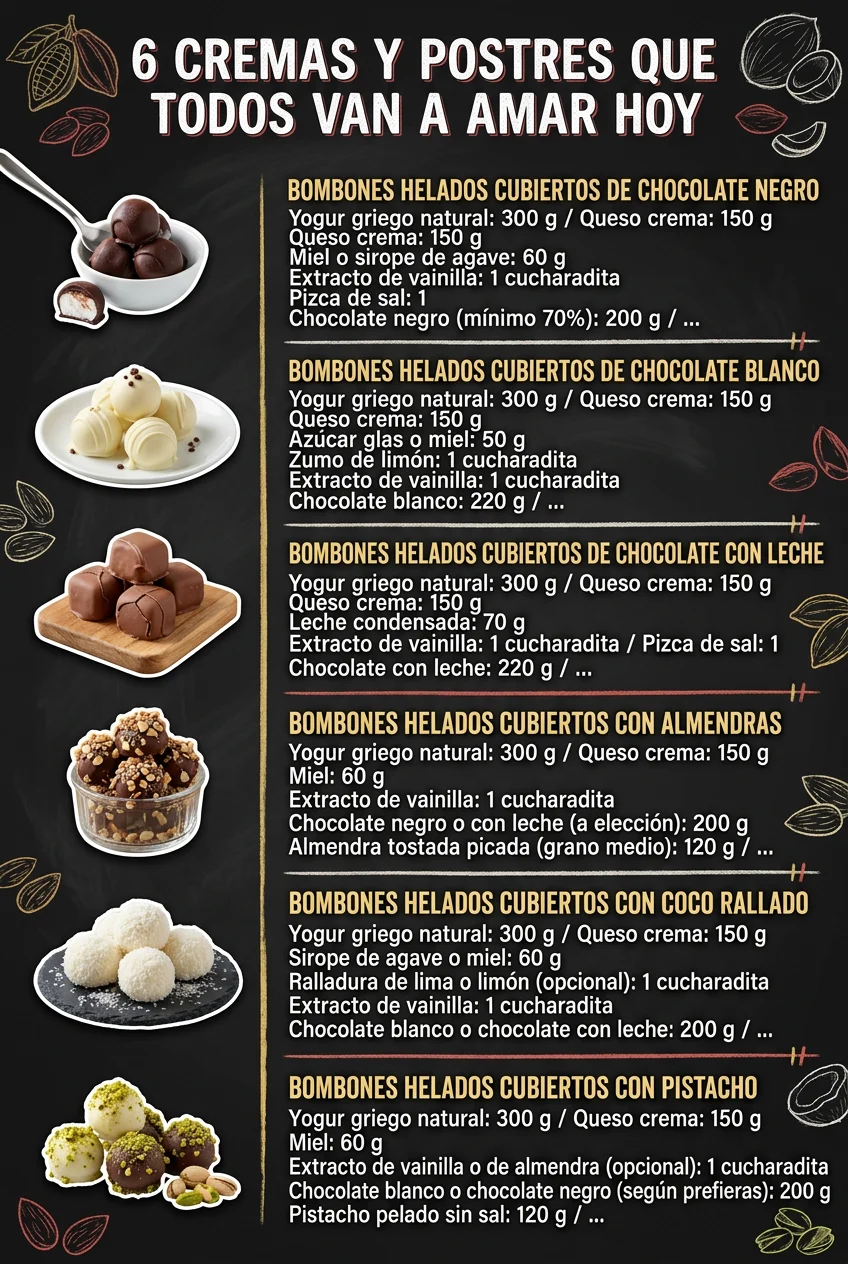 6 Cremas y Postres que todos van a amar hoy