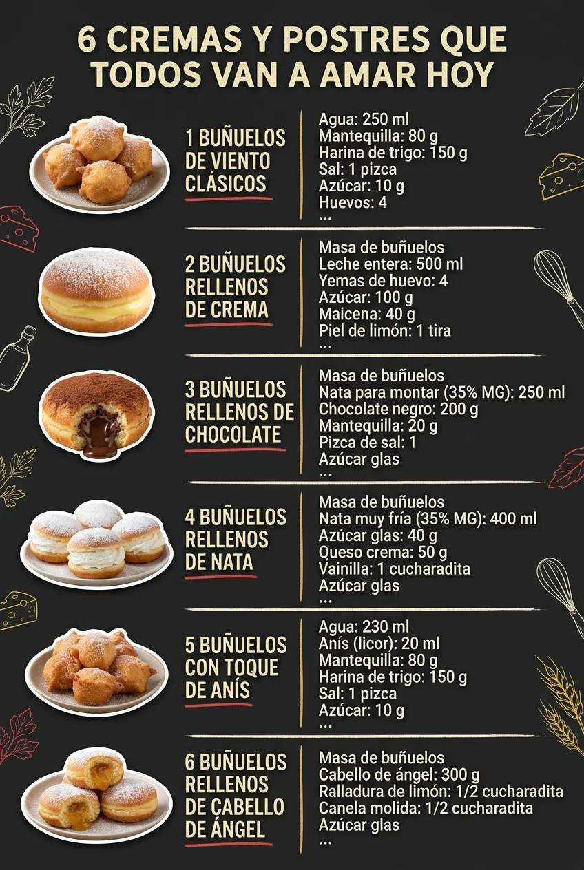 6 Cremas y Postres que todos van a amar hoy