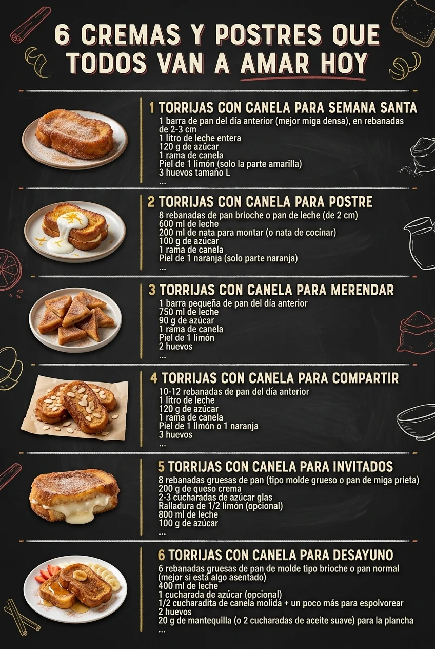6 Cremas y Postres que todos van a amar hoy
