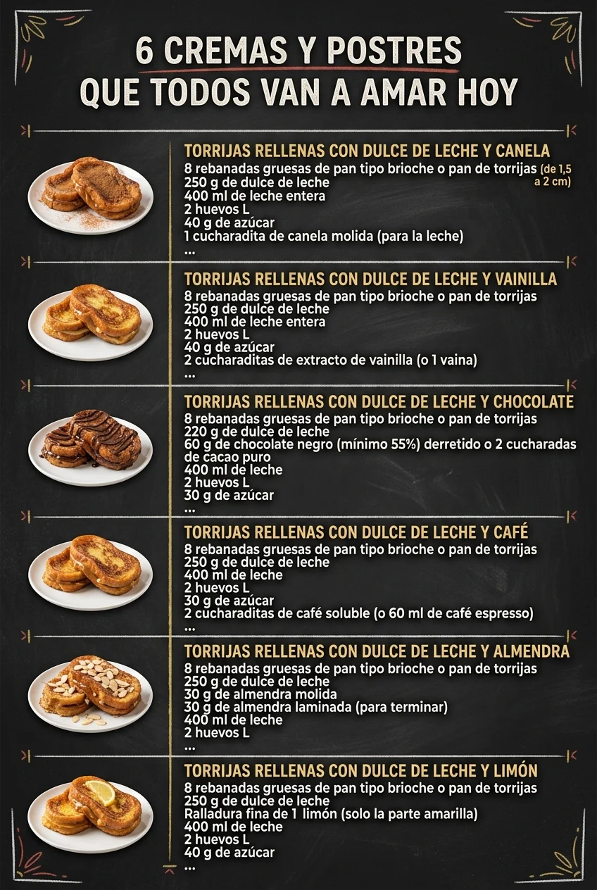 6 Cremas y Postres que todos van a amar hoy