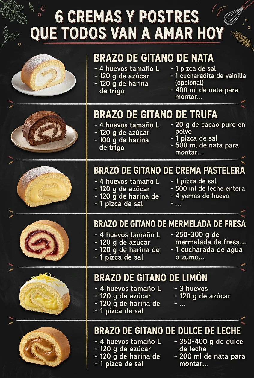 6 Cremas y Postres que todos van a amar hoy