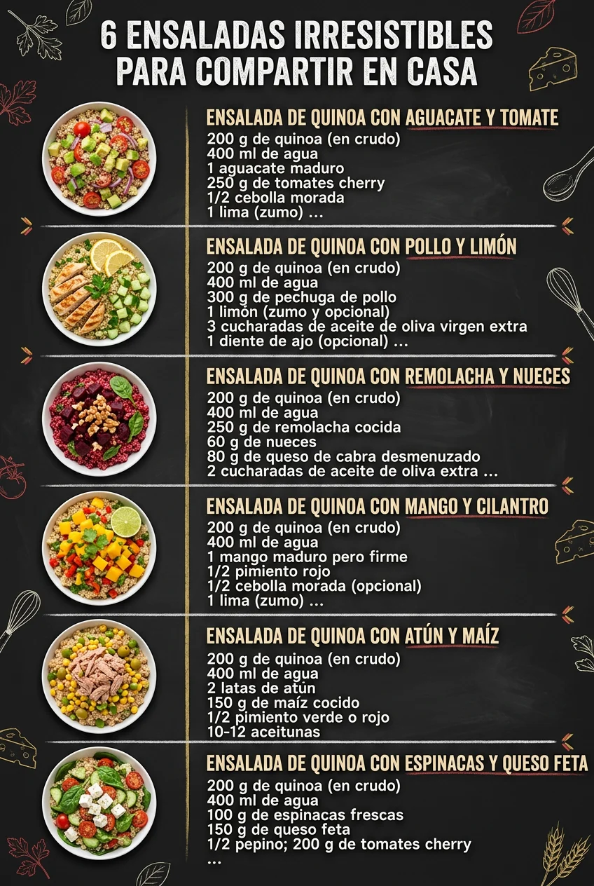 6 Ensaladas irresistibles para compartir en casa