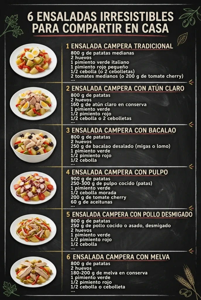 6 Ensaladas irresistibles para compartir en casa