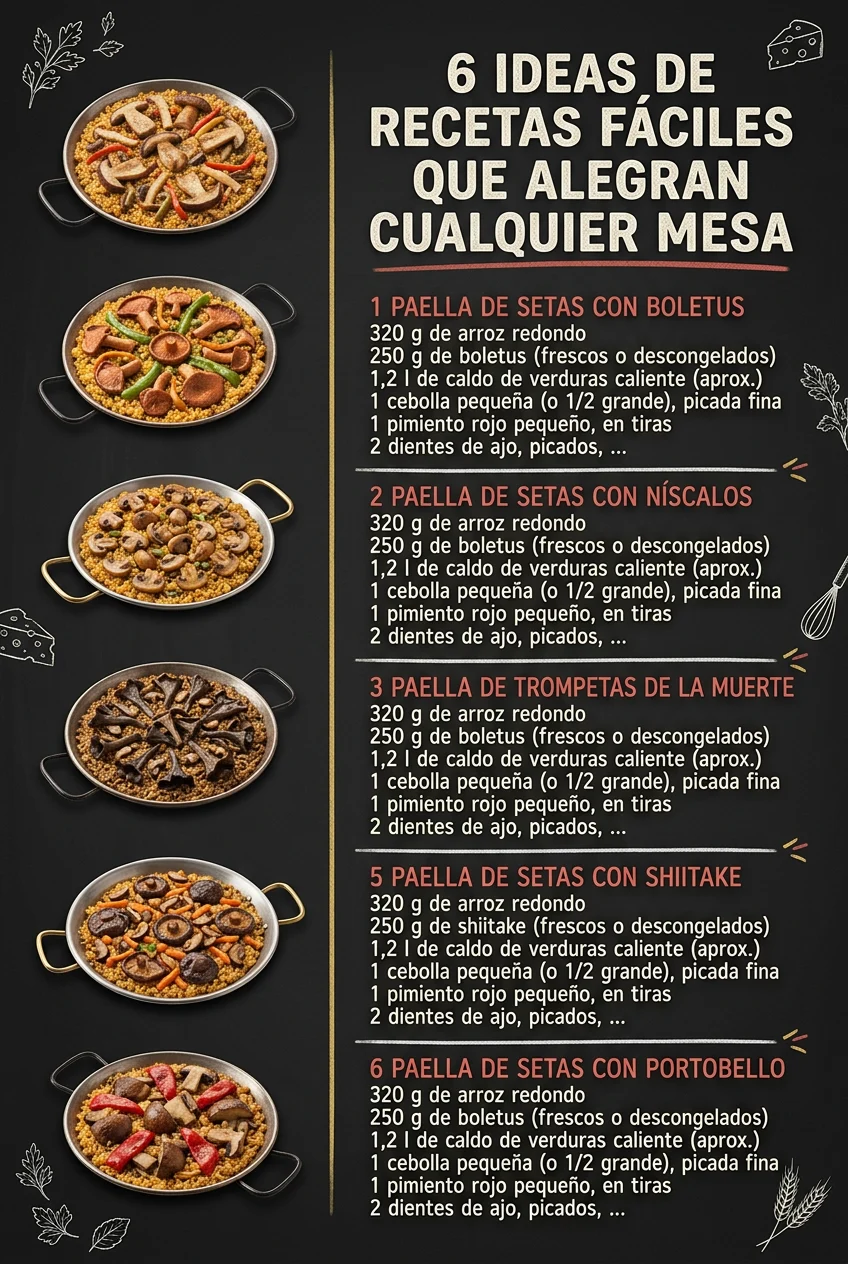 6 Ideas de Recetas faciles que alegran cualquier mesa