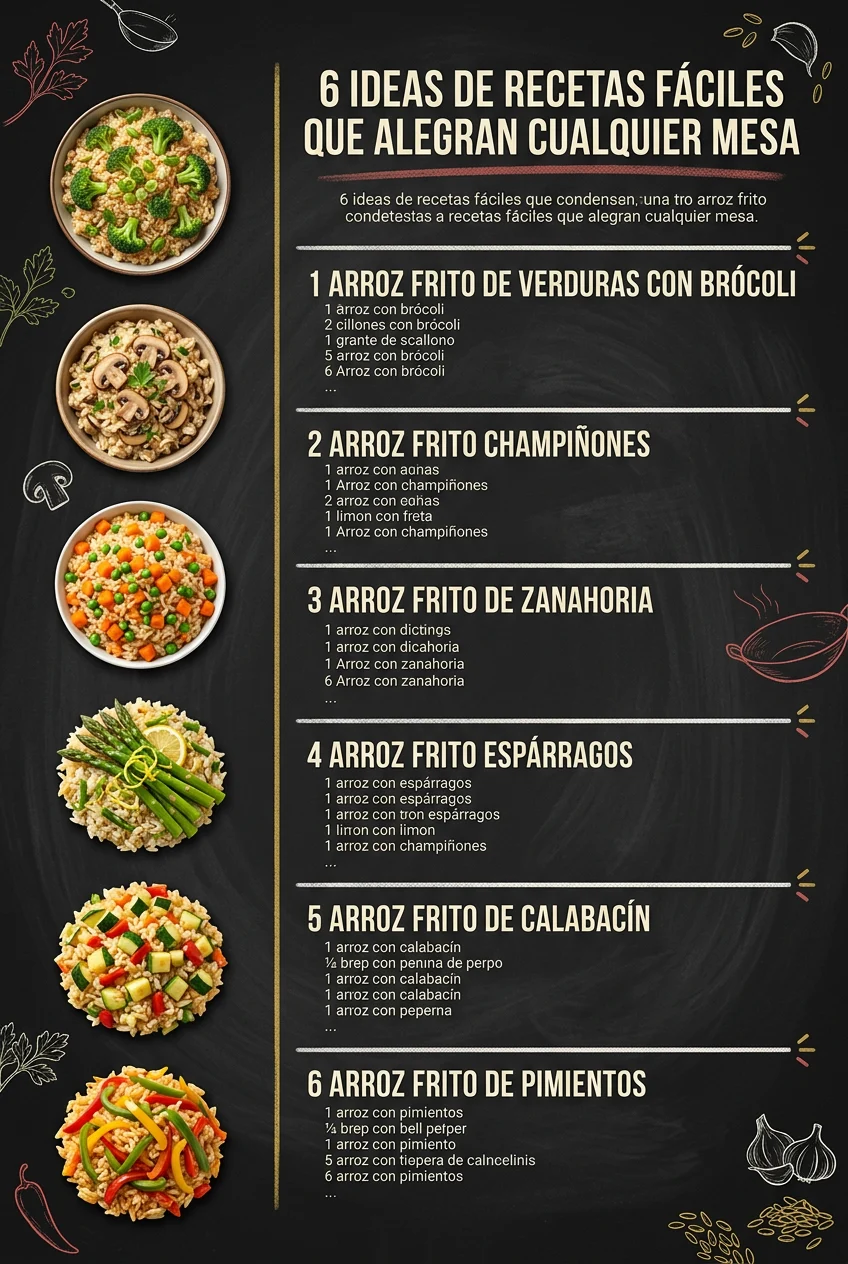 6 Ideas de Recetas faciles que alegran cualquier mesa