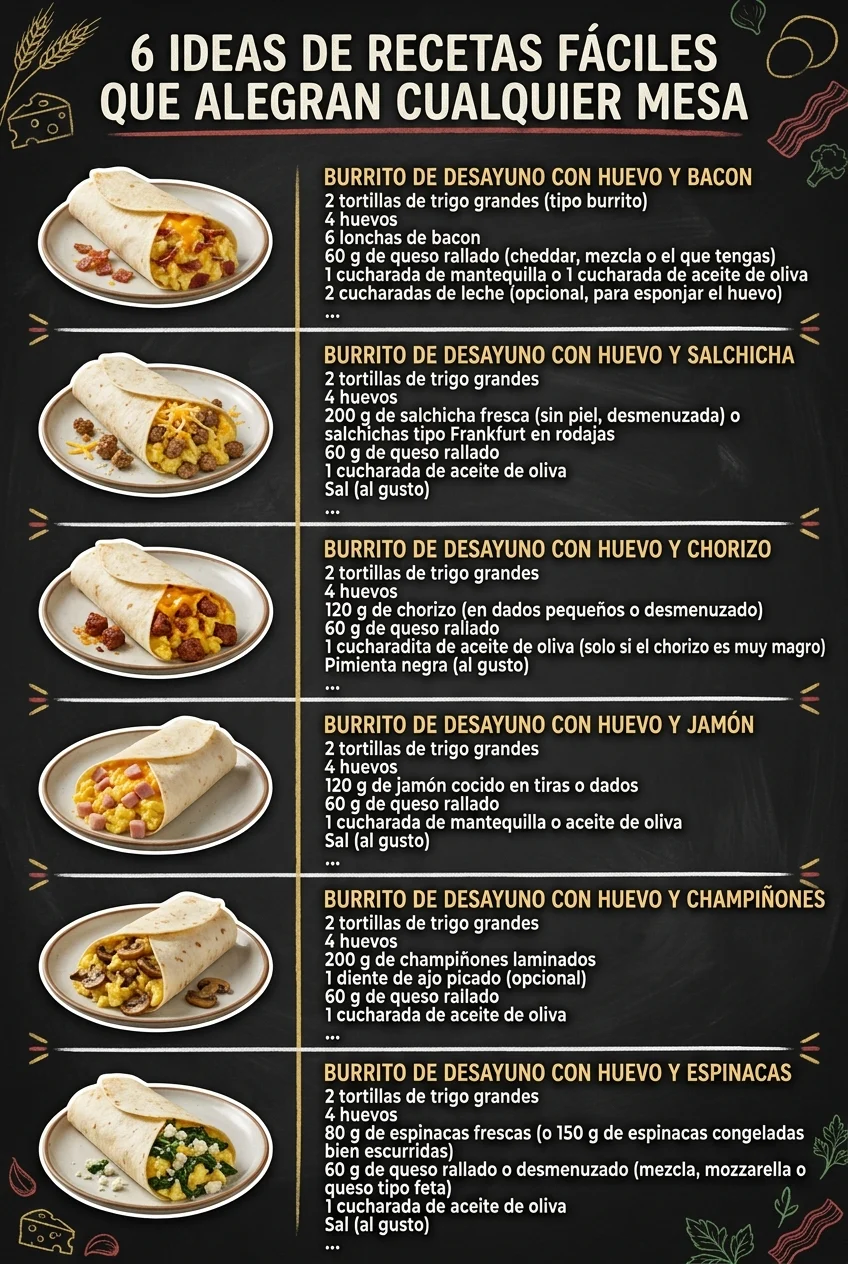 6 Ideas de Recetas faciles que alegran cualquier mesa