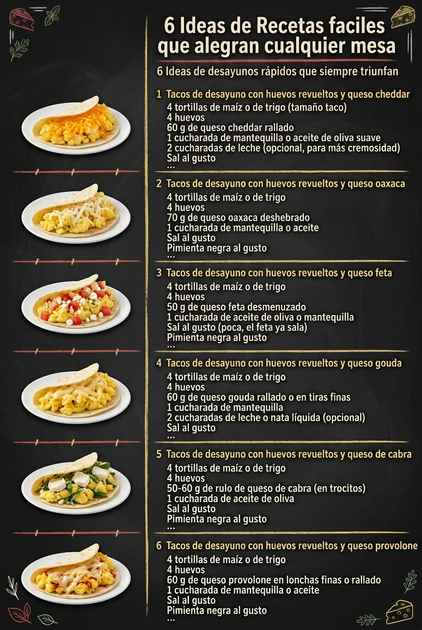 6 Ideas de Recetas faciles que alegran cualquier mesa
