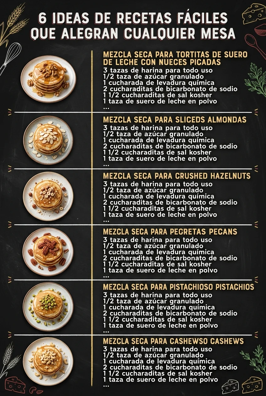 6 Ideas de Recetas faciles que alegran cualquier mesa