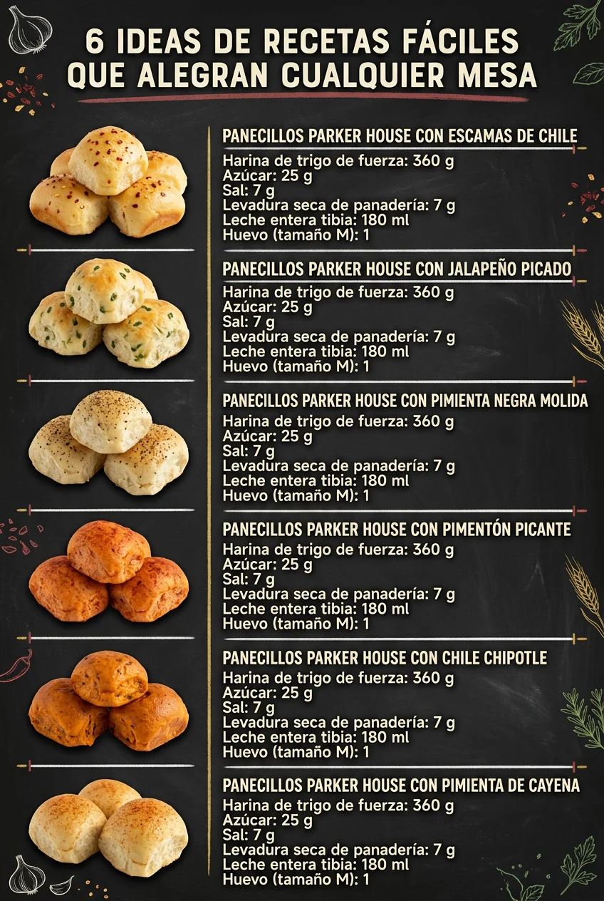 6 Ideas de Recetas faciles que alegran cualquier mesa