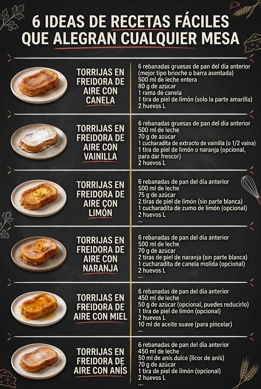 6 Ideas de Recetas faciles que alegran cualquier mesa