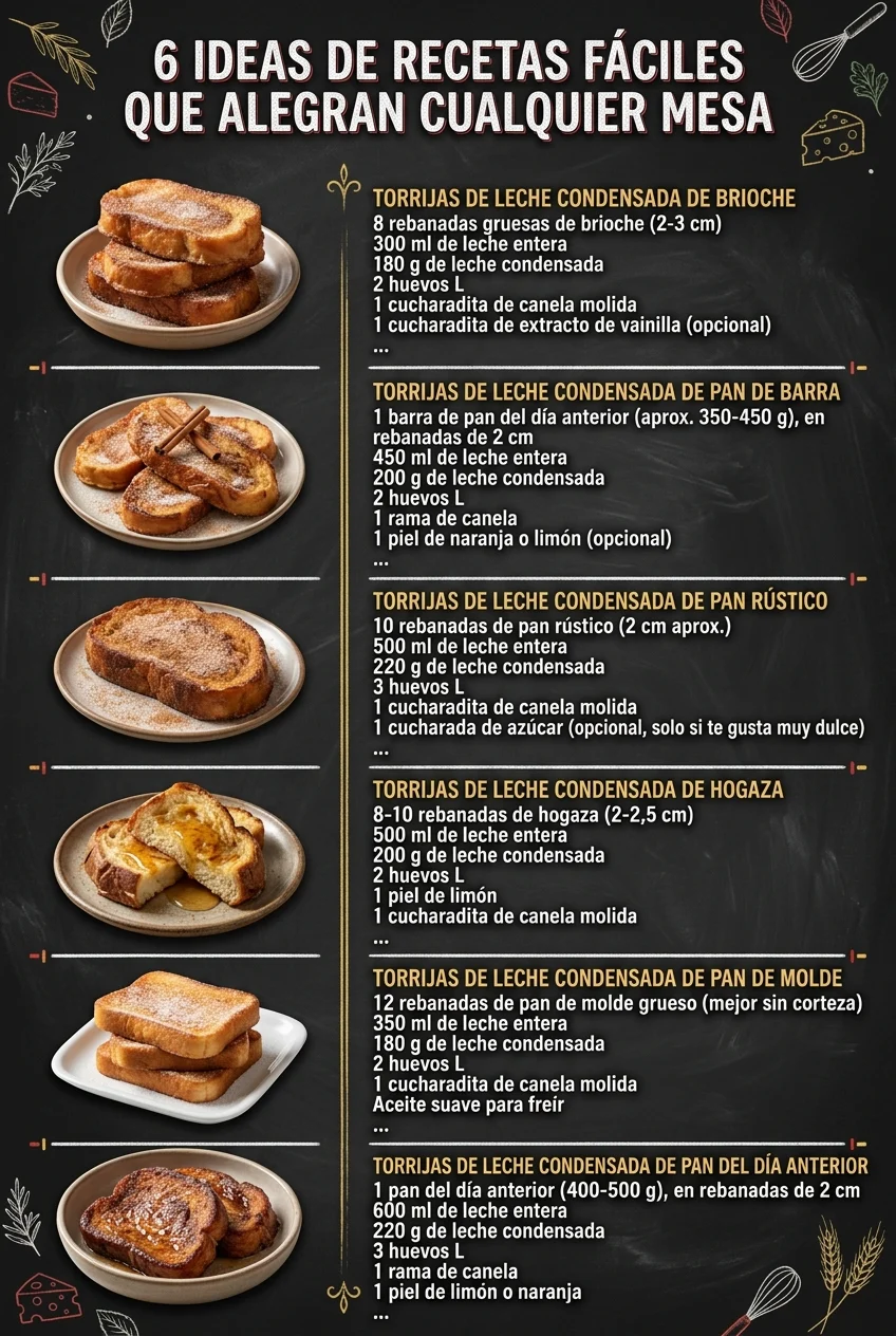 6 Ideas de Recetas faciles que alegran cualquier mesa