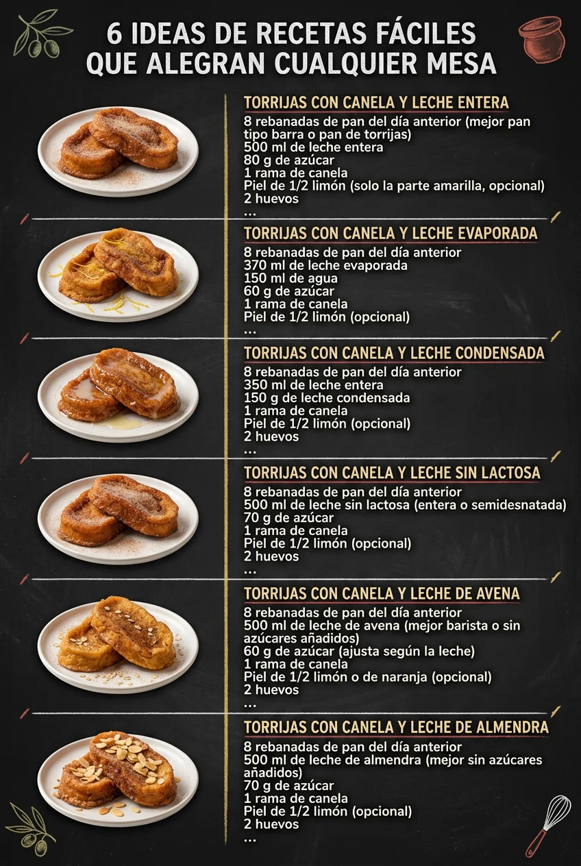 6 Ideas de Recetas faciles que alegran cualquier mesa
