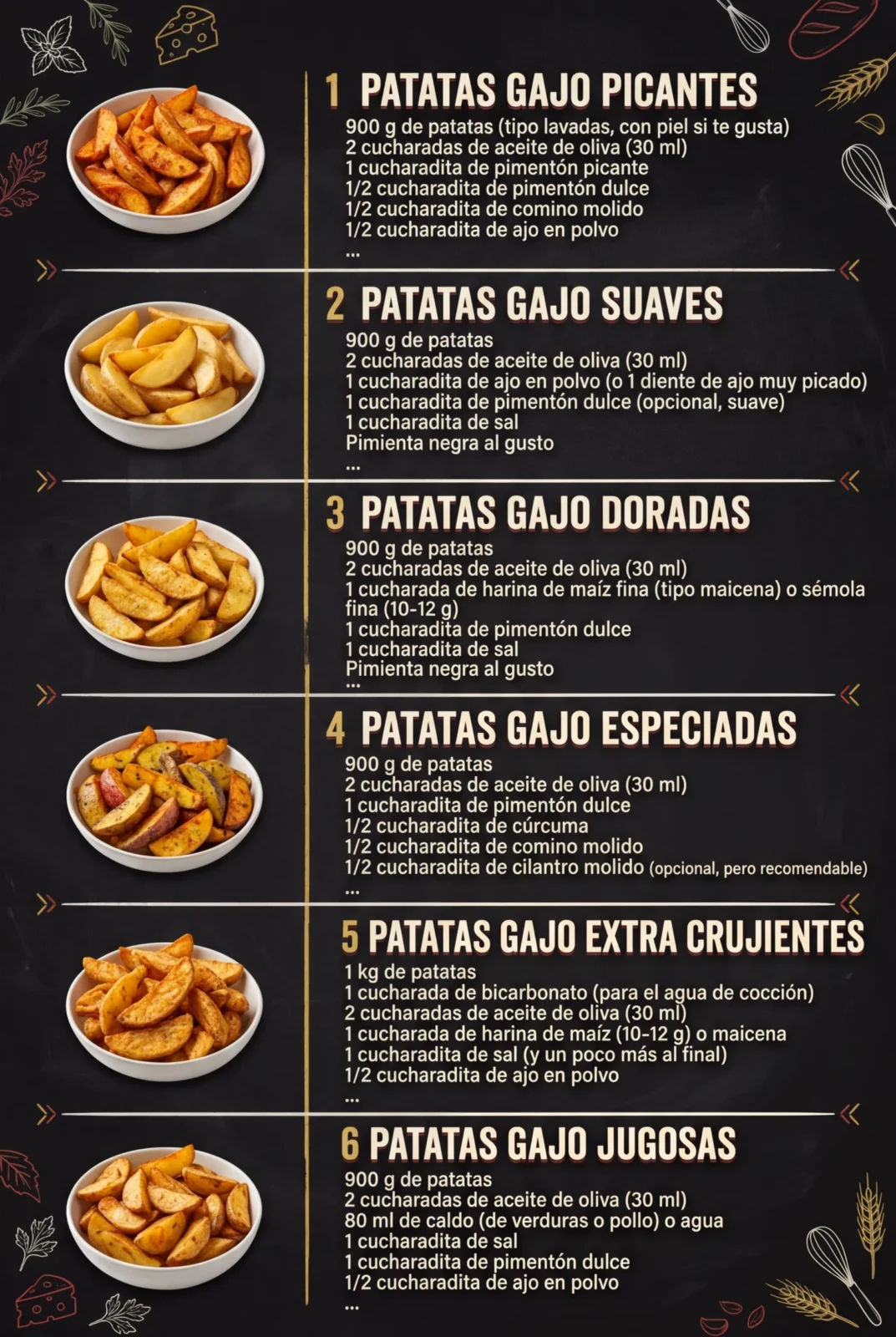 6 Ideas de Recetas faciles que alegran cualquier mesa