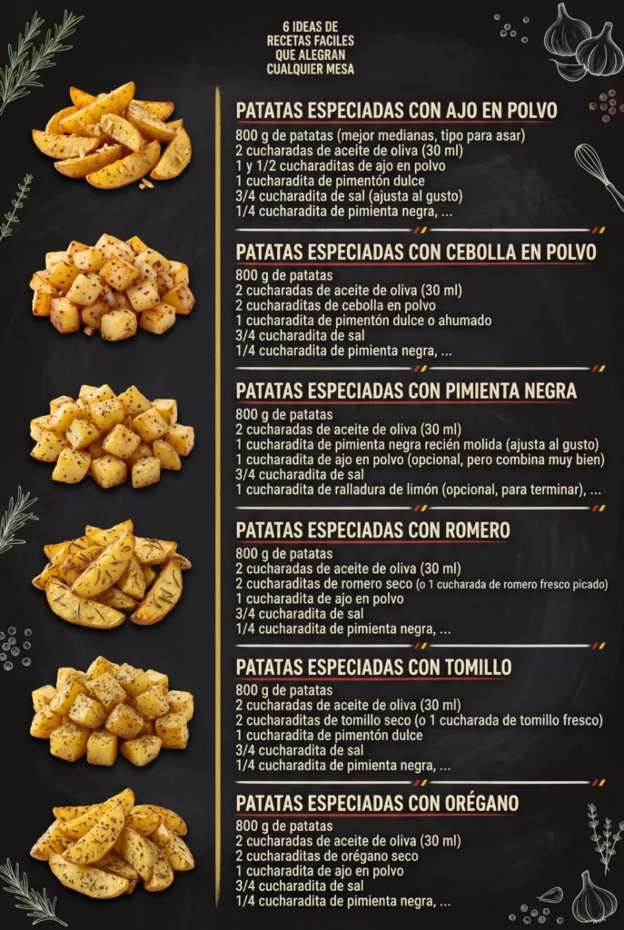 6 Ideas de Recetas faciles que alegran cualquier mesa