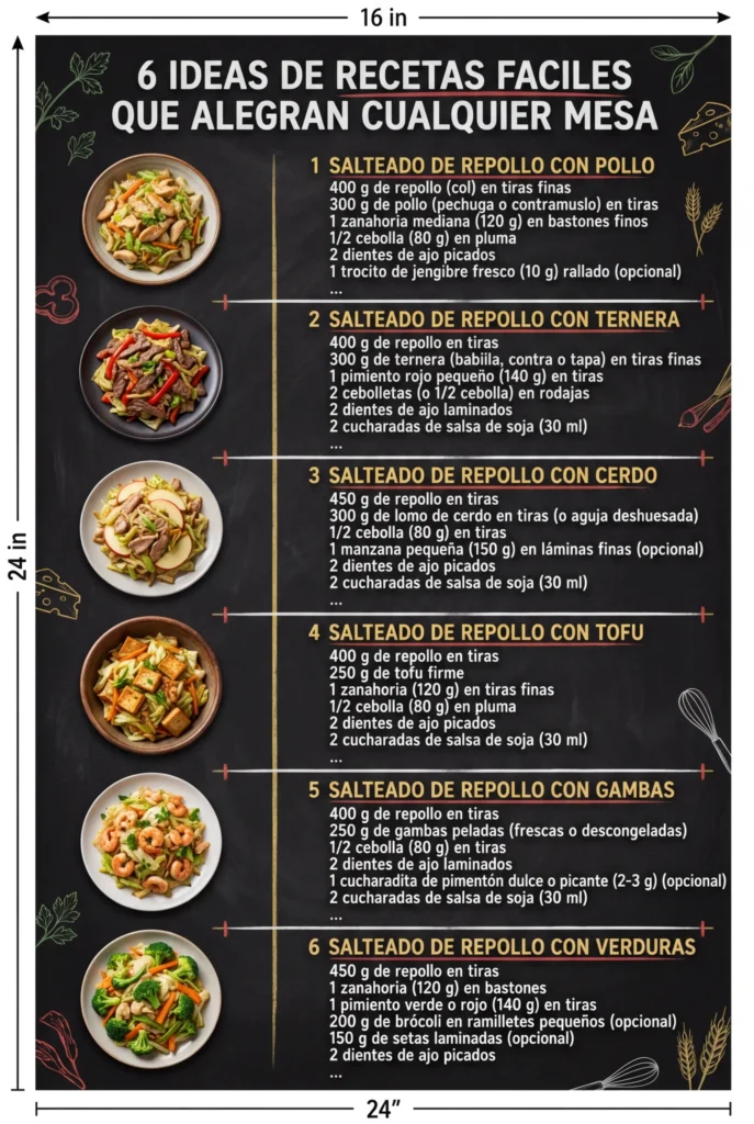 6 Ideas de Recetas faciles que alegran cualquier mesa