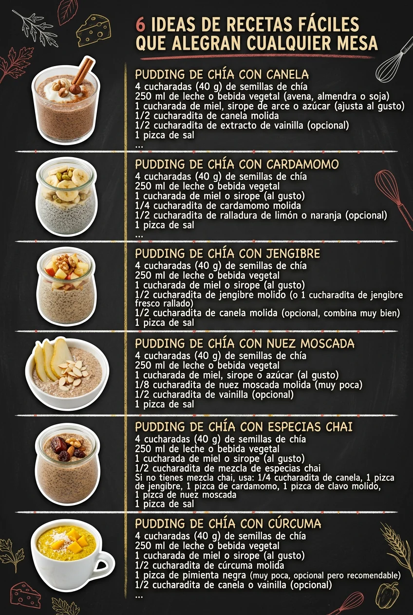 6 Ideas de Recetas faciles que alegran cualquier mesa