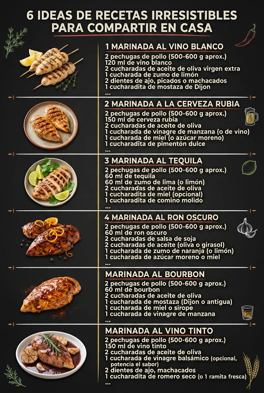 6 Ideas de Recetas irresistibles para compartir en casa