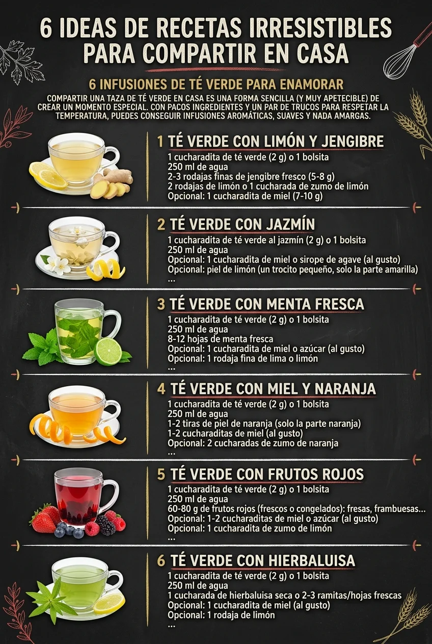 6 Ideas de Recetas irresistibles para compartir en casa