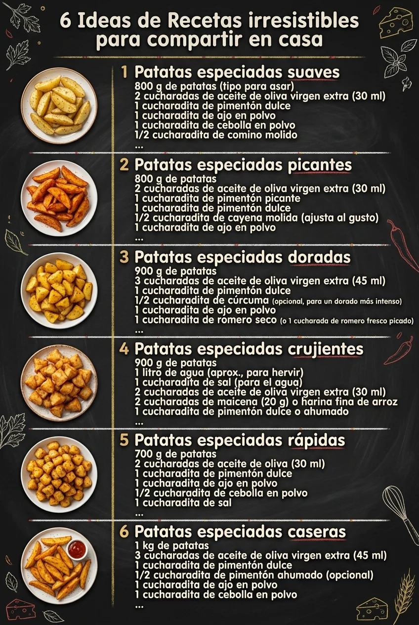 6 Ideas de Recetas irresistibles para compartir en casa