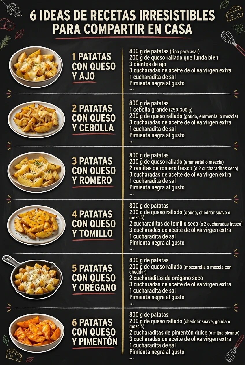 6 Ideas de Recetas irresistibles para compartir en casa