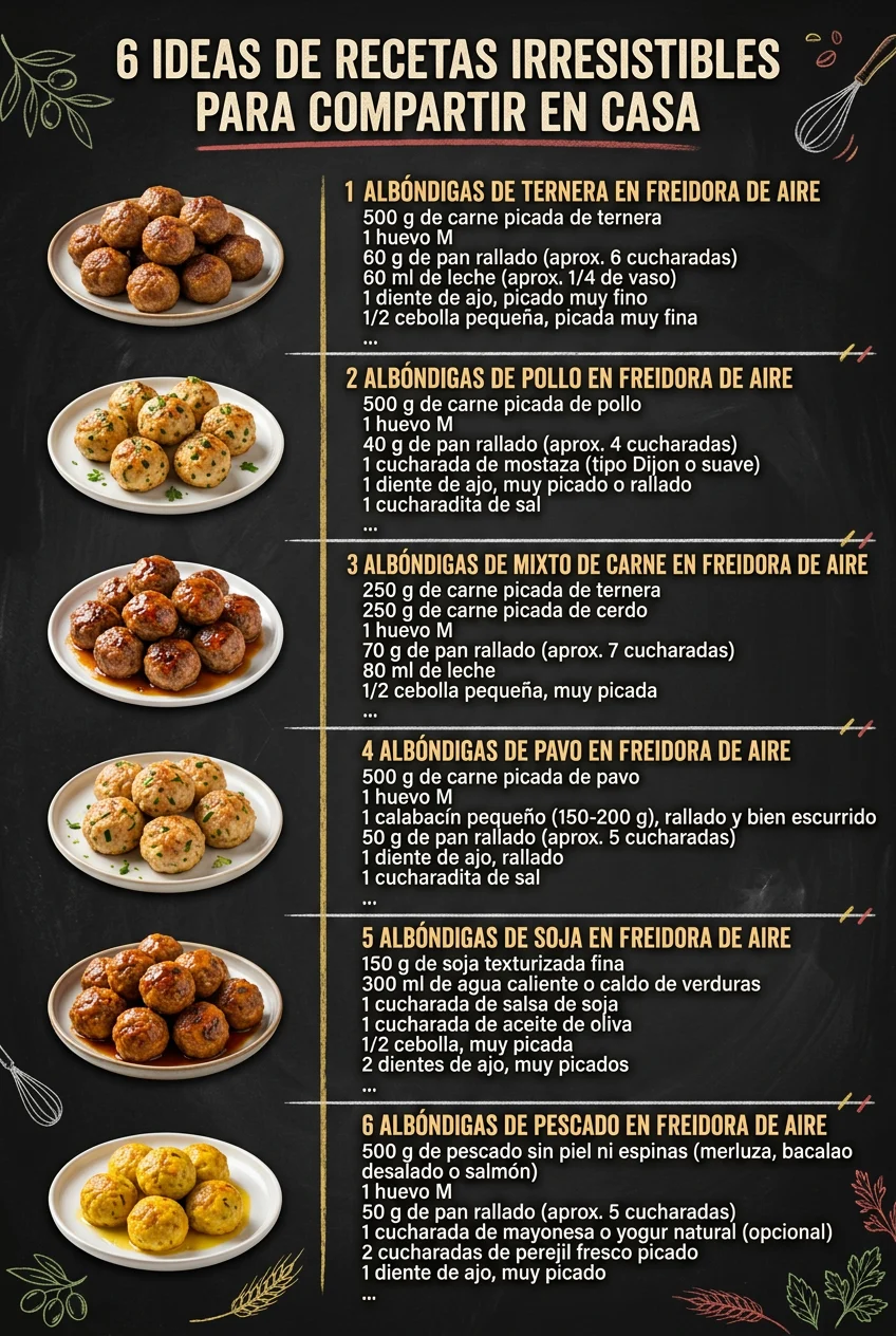 6 Ideas de Recetas irresistibles para compartir en casa