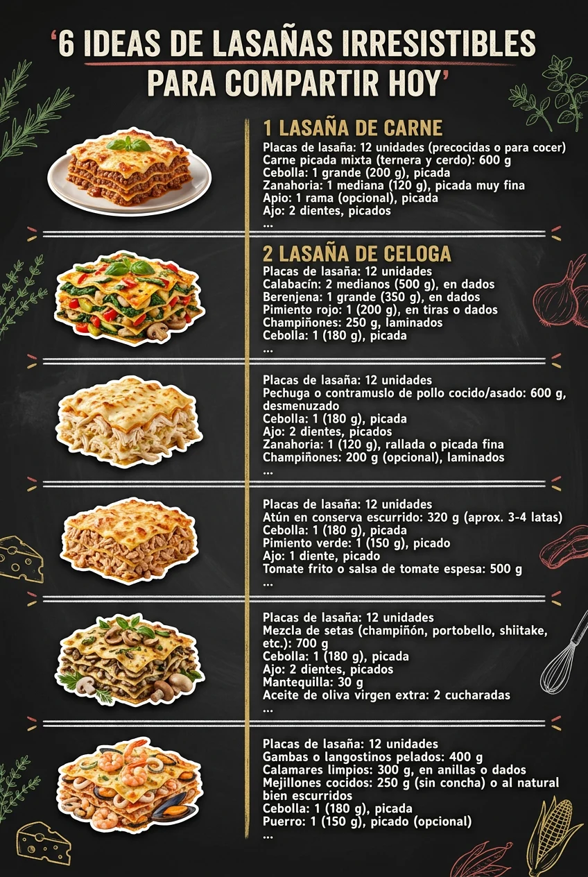 6 Ideas de Recetas que todos van a amar hoy