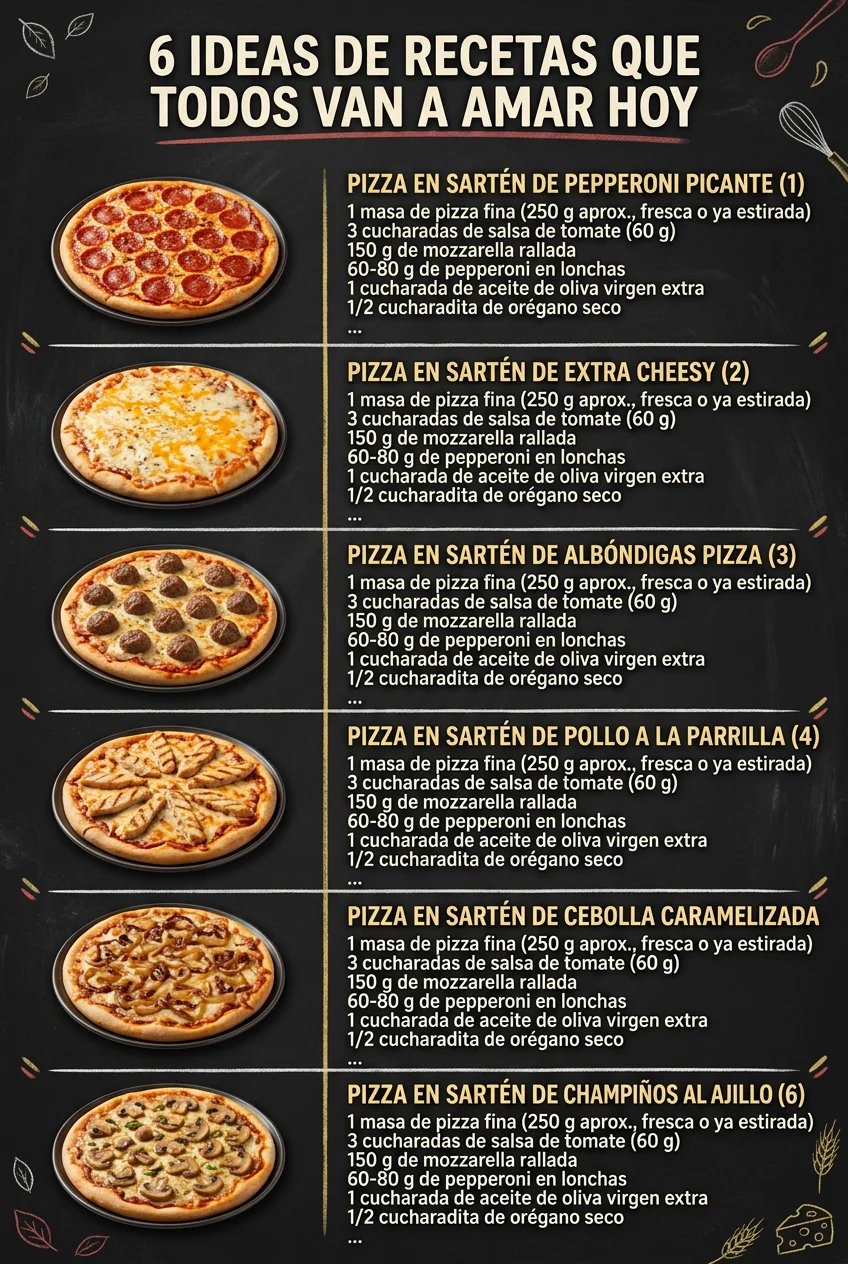 6 Ideas de Recetas que todos van a amar hoy