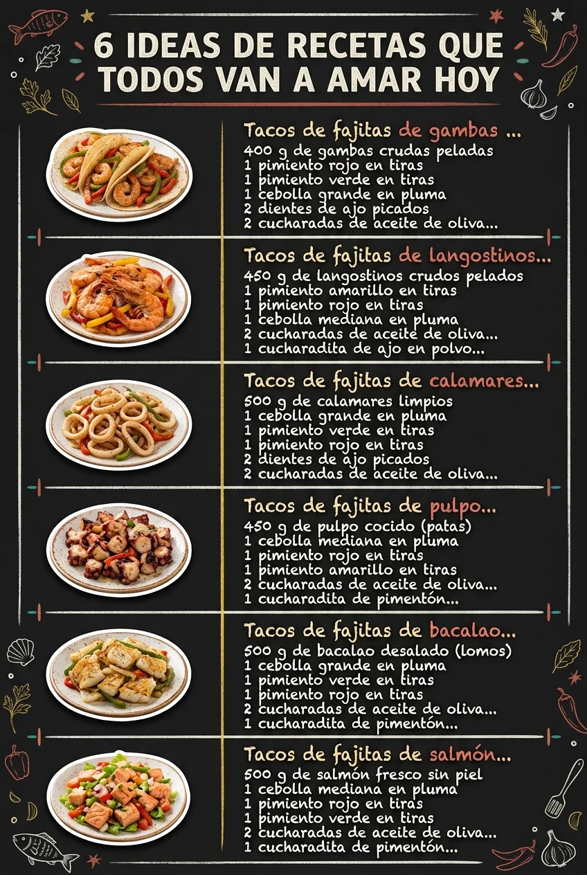 6 Ideas de Recetas que todos van a amar hoy