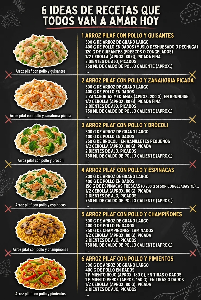 6 Ideas de Recetas que todos van a amar hoy