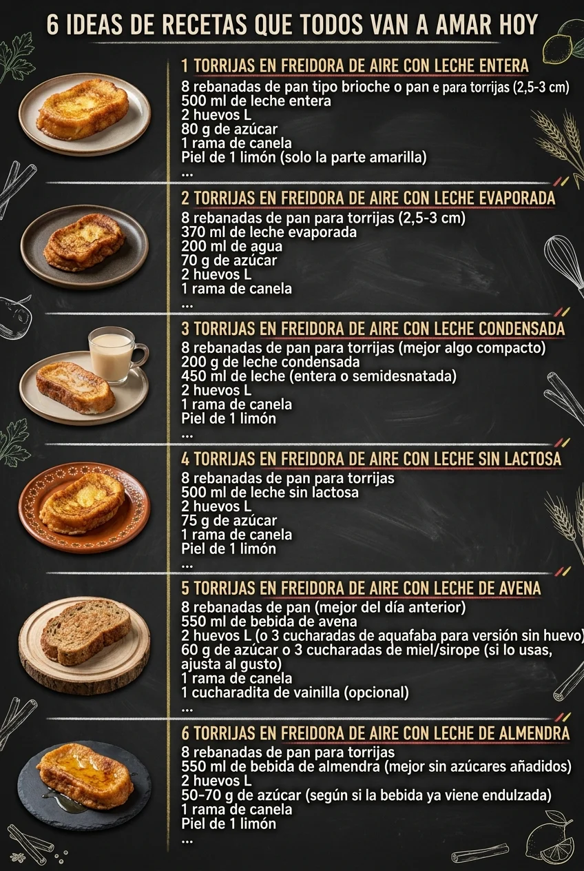 6 Ideas de Recetas que todos van a amar hoy