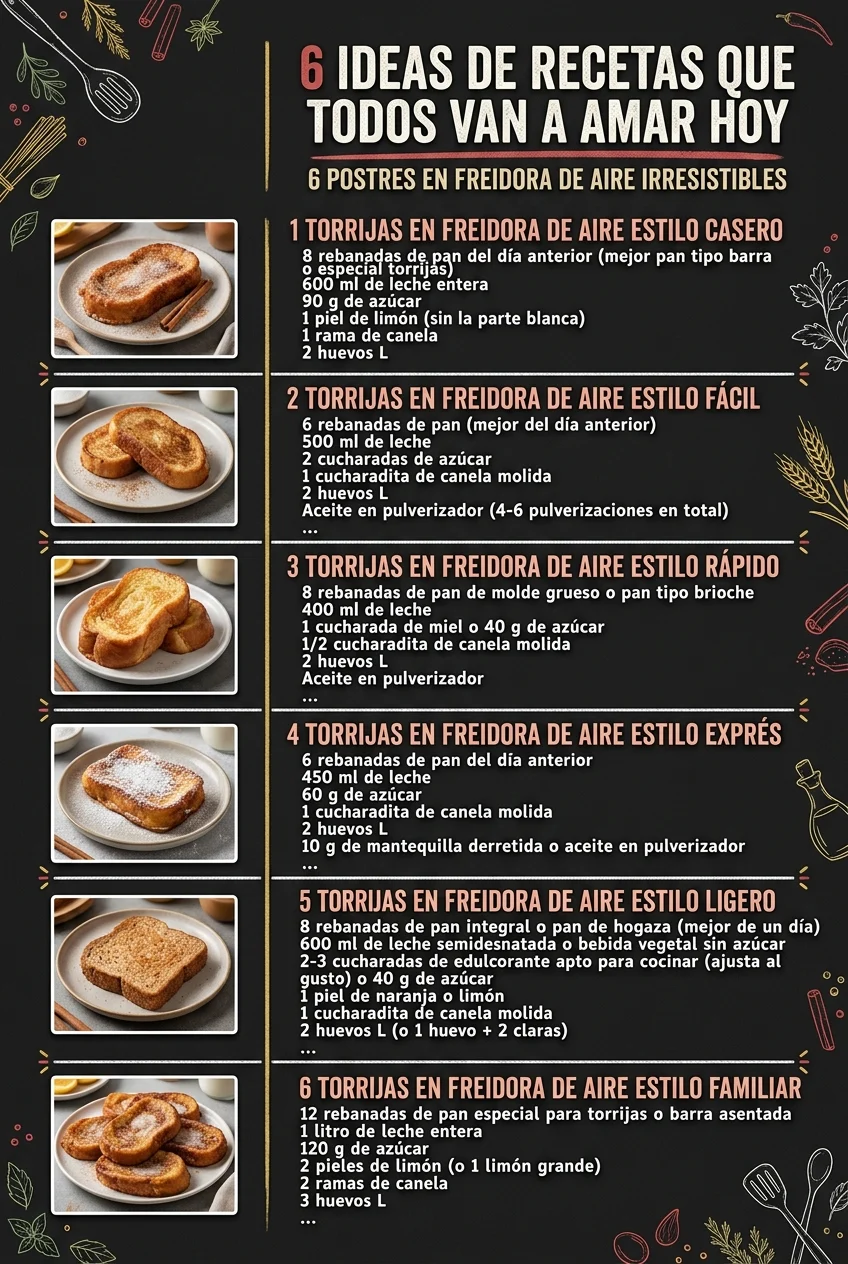 6 Ideas de Recetas que todos van a amar hoy