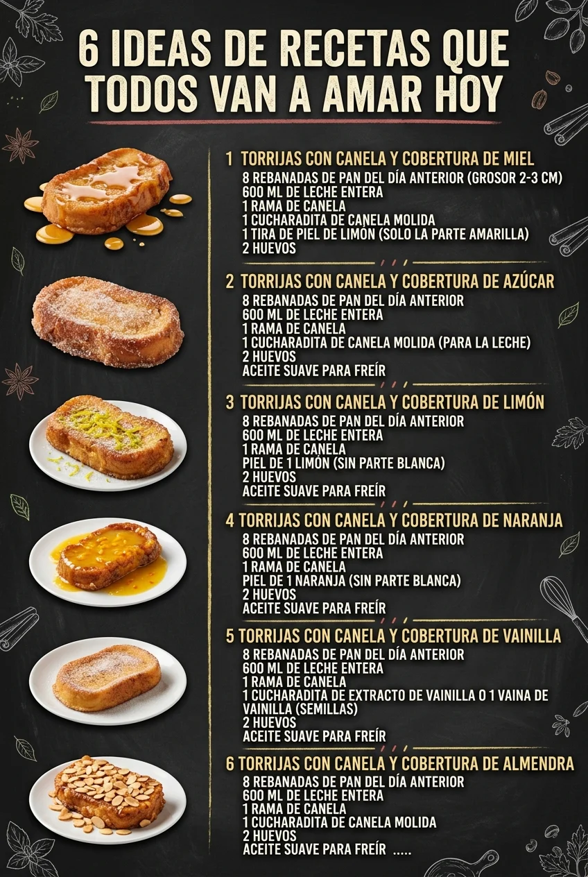 6 Ideas de Recetas que todos van a amar hoy