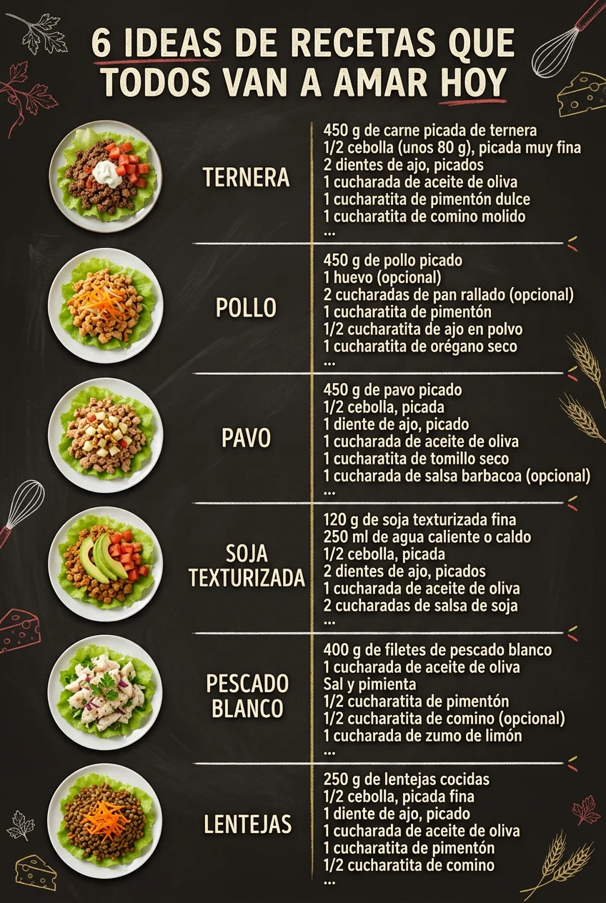 6 Ideas de Recetas que todos van a amar hoy