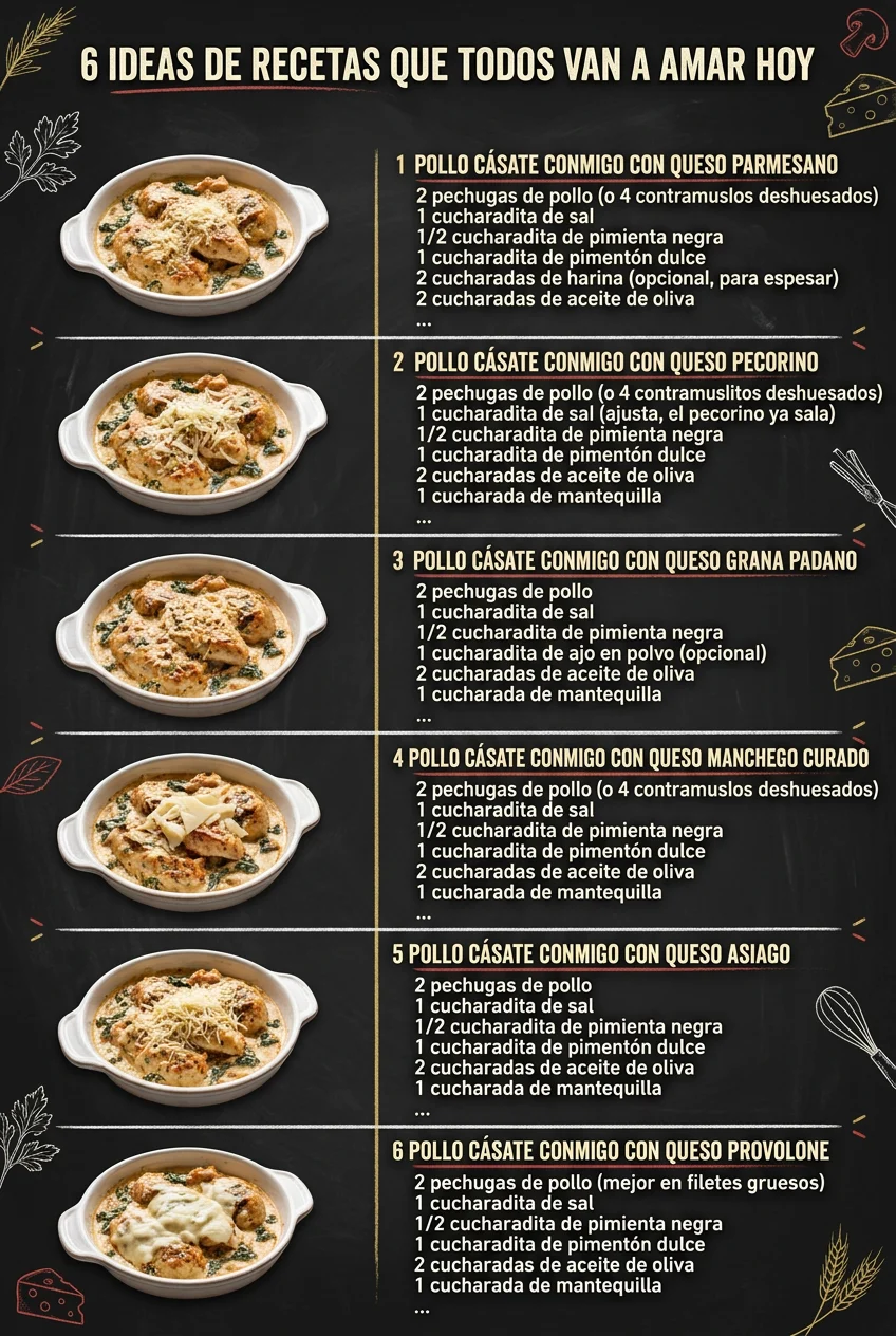 6 Ideas de Recetas que todos van a amar hoy