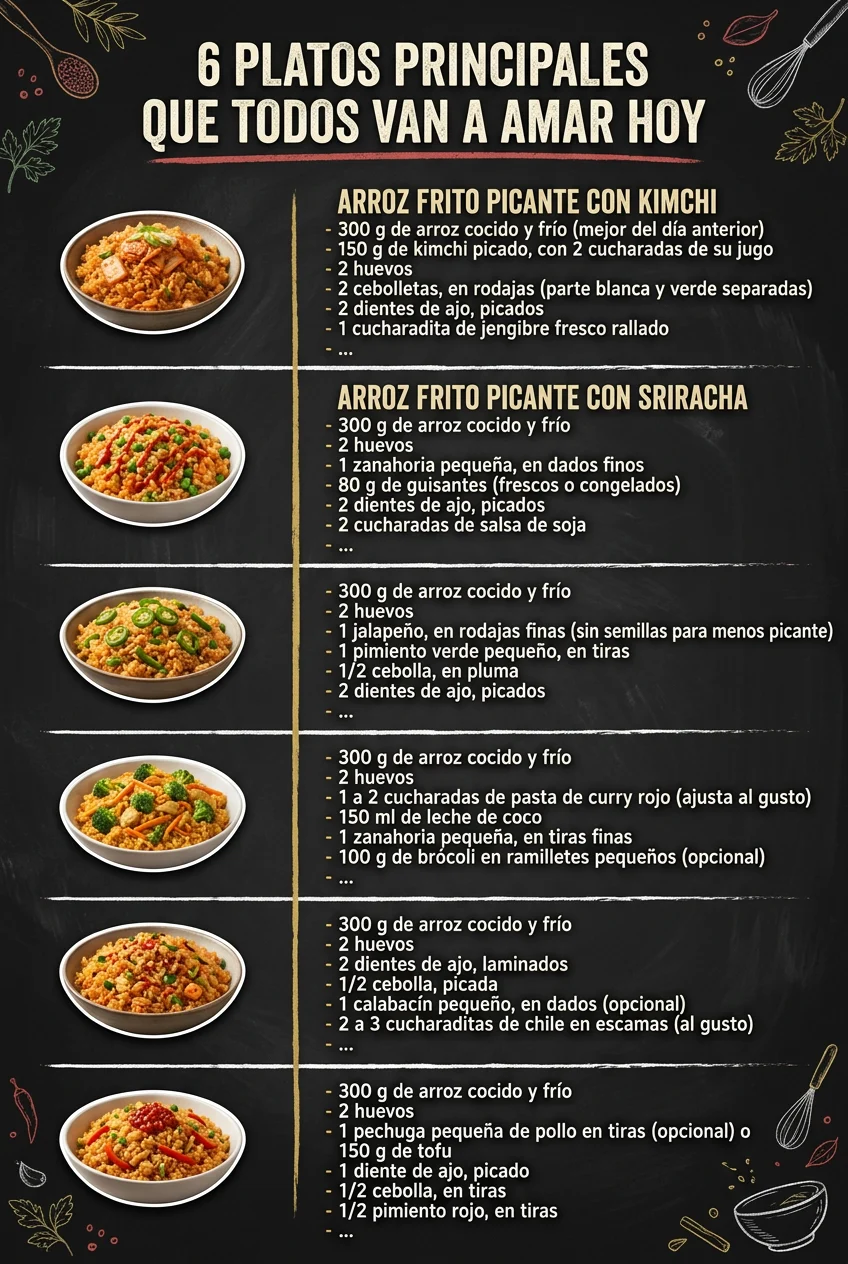 6 Platos Principales que todos van a amar hoy