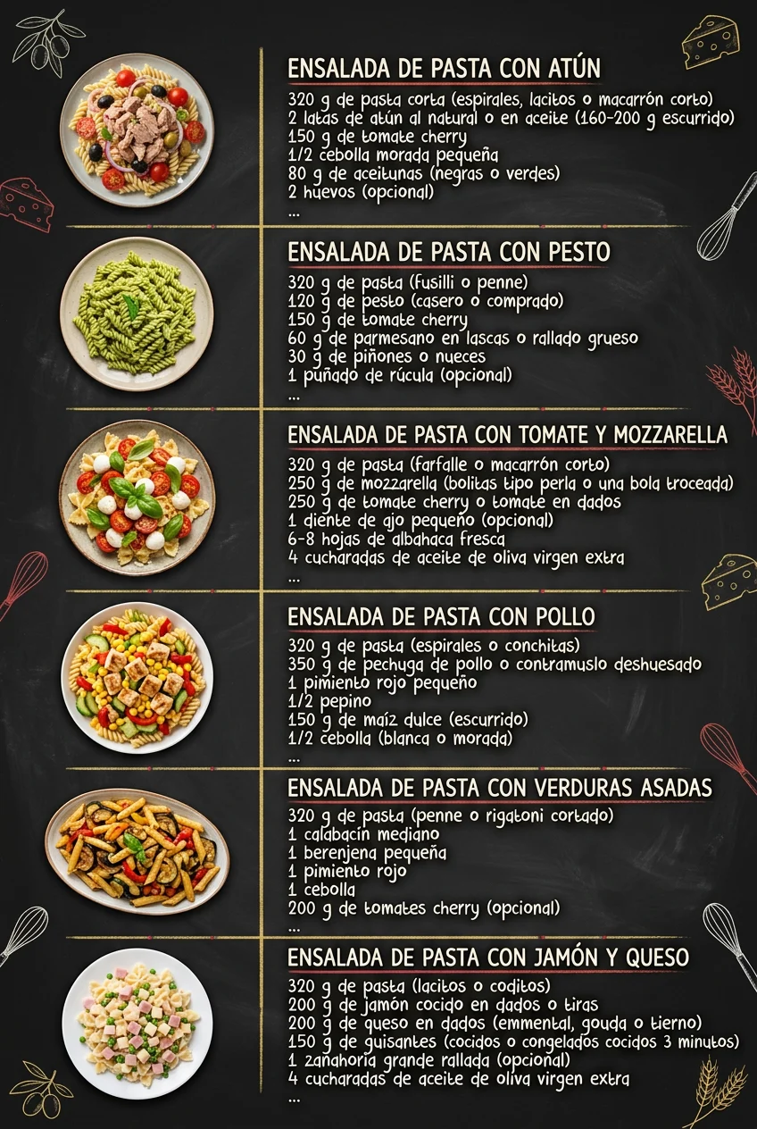 6 Recetas de Pasta faciles que alegran cualquier mesa