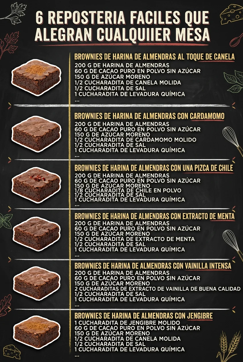 6 Reposteria faciles que alegran cualquier mesa