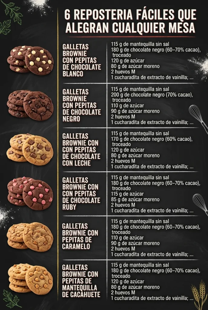 6 Reposteria faciles que alegran cualquier mesa