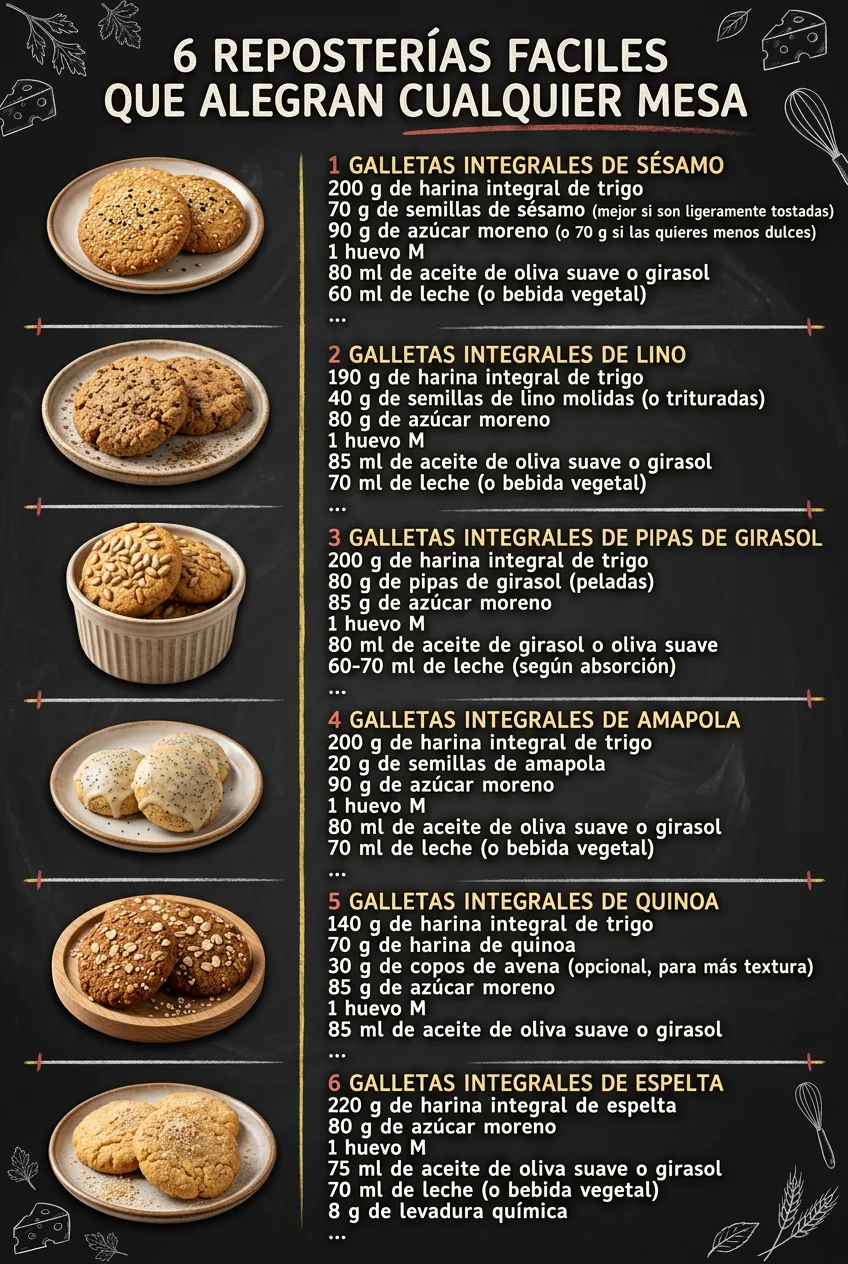 6 Reposteria faciles que alegran cualquier mesa