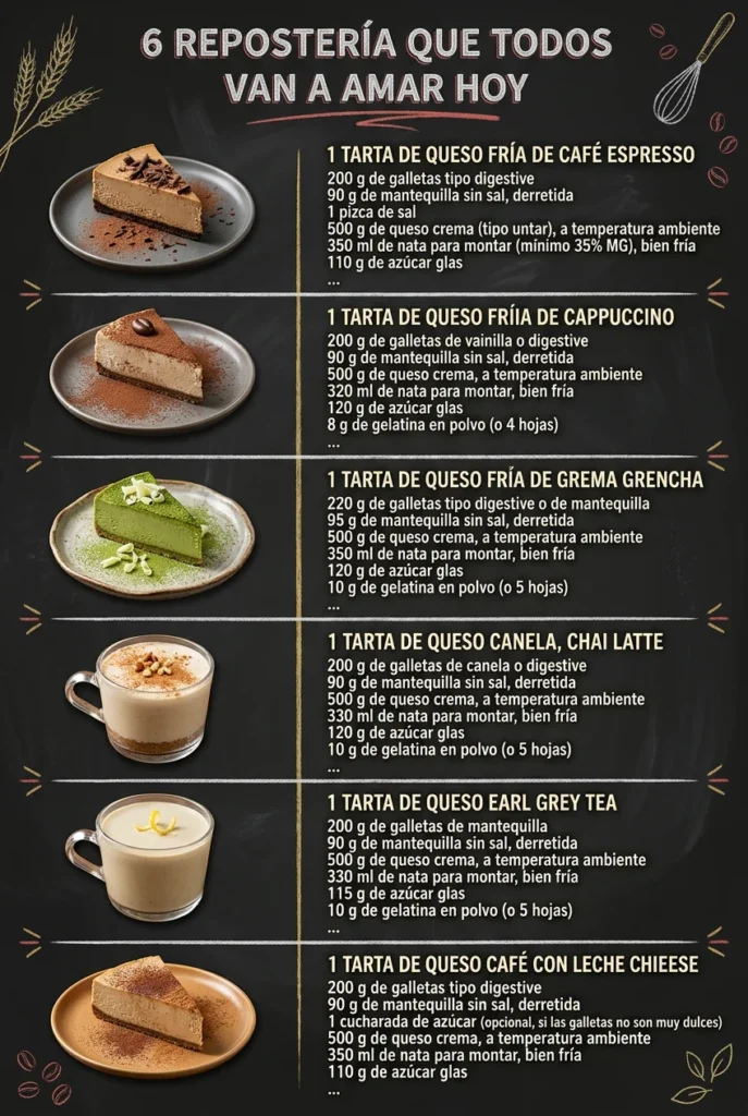 6 Reposteria que todos van a amar hoy